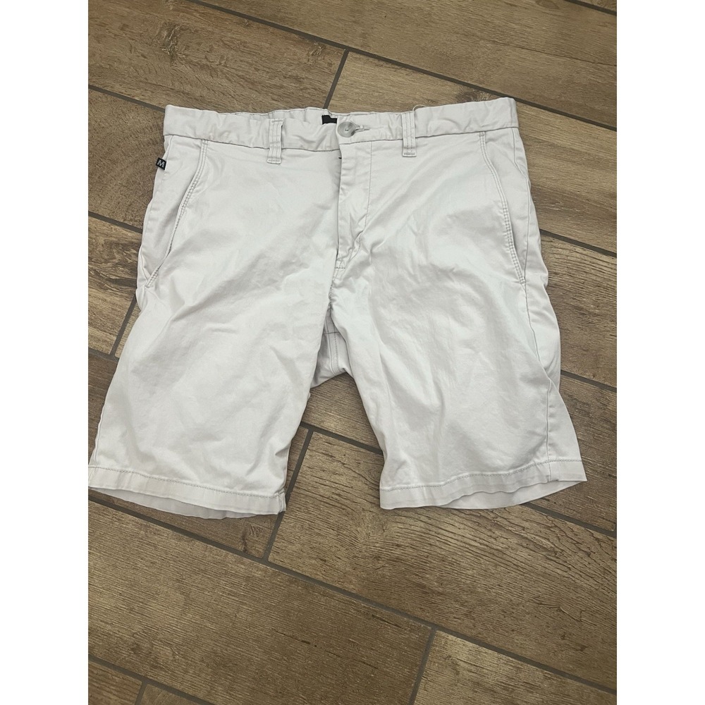 Men's White Chino Shorts Size 32 Inseam 9Cotton Matinique danish Slim Fit Casual